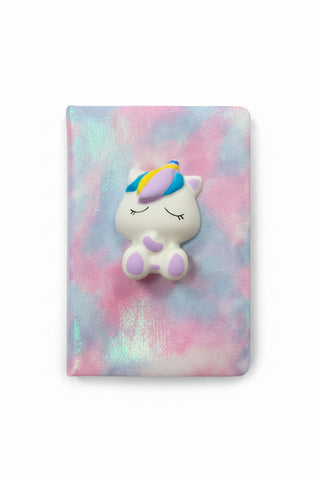Bari Lynn Squish Journal- Water Color Unicorn Full Body