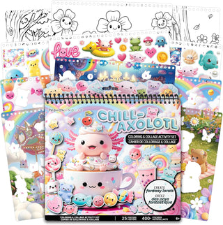 Fashion Angels Chill- Axolotl Coloring & Collage Activity Set