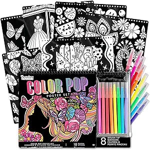 Color Pop Poster Set W/ Brush Markers