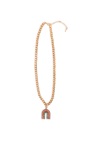 Somewhere Over the Rainbow Rhinestone Necklace
