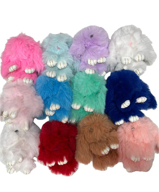 Fluffy Faux Fur Bunny Rabbit Keychains