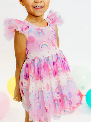 Birthday Print Tulle Dress