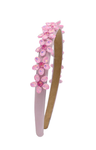 Bari Lynn Fully Crystal Flower Thin Headband