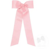 Wee Ones Medium Scalloped Grosgrain Long Tail Bow