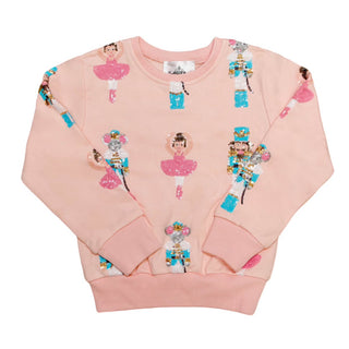 Belle Cher Pink Sequin Nutcracker Sweatshirt