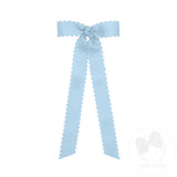 Wee Ones Mini Scalloped Grosgrain Long Tail Bow