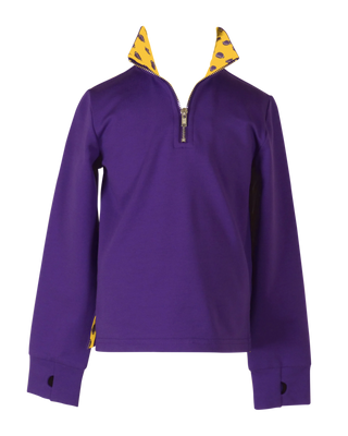 Game Day Quarter Zip: Purple and Gold