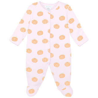 LydaBaby Pink Pumpkin Footie with Zipper
