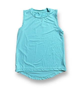 Belle Cher Athletic Light Blue High Low Tank Top
