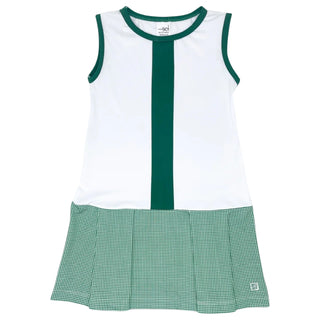 Renea Dress - Pure Coconut and Augusta Green Minigingham