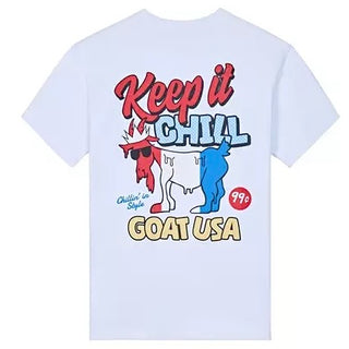 GOAT USA White Keep It Chill T-Shirt