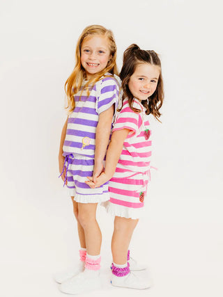 Purple Stripe Terry Cloth Candy Set