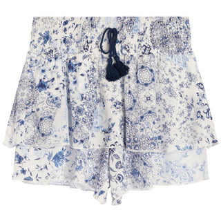 Hannah Banana Blue & White Floral 2Pc Skort Set