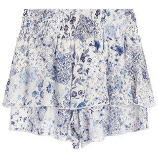 Hannah Banana Blue & White Floral 2Pc Skort Set