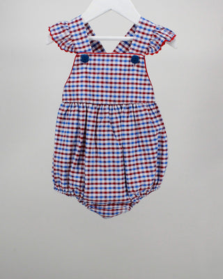Charming Little One Blue and Red Plaid George Bubble