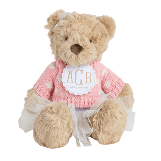 Pink Polka Dot Baby Bear Plush Pal with Tutu