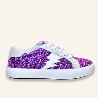 Little Chicken Sneaker -Ziggy Purple Glitter