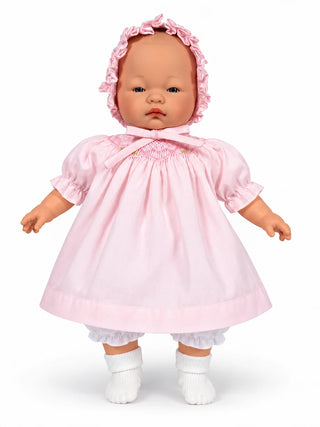 Rosalina 15" Emma Blue Eyes Doll with Smocked Dress and Bonnet