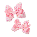 Pink Santa Double Ribbon Bow Large
