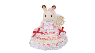 Calico Critters Freya's Birthday Celebration Strawberry Cake Dress