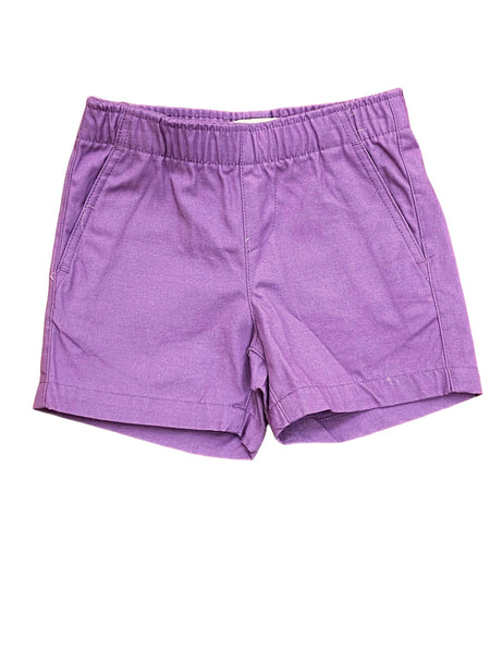 Drew Purple Elastic Waist Shorts