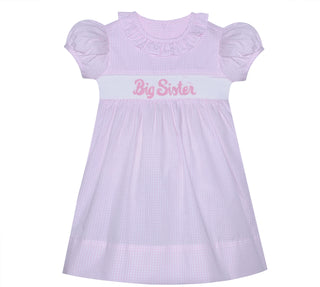 Pink Avery Smocked Big Sister Dress