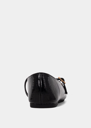 Kids Adele Mini Patent Leather Shoes - Black Crinkle