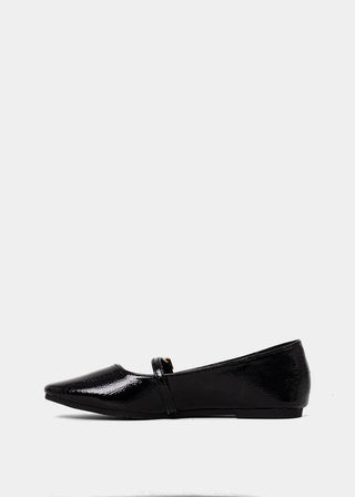 Kids Adele Mini Patent Leather Shoes - Black Crinkle
