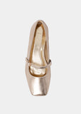 Kids Adele Mini Patent Leather Shoes - Light Gold