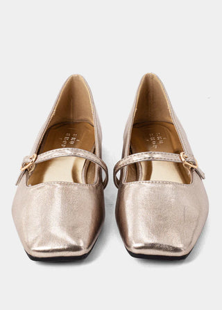 Kids Adele Mini Patent Leather Shoes - Light Gold