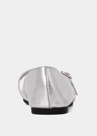Kids Adele Mini Patent Leather Shoes - Sterling Silver