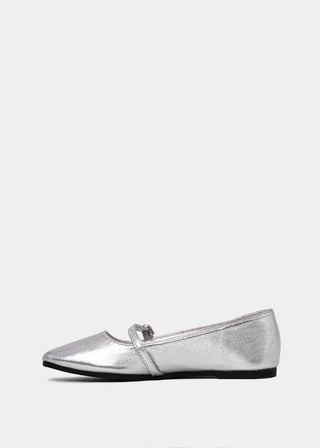 Kids Adele Mini Patent Leather Shoes - Sterling Silver