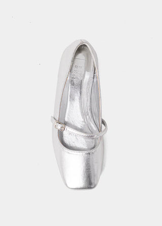 Kids Adele Mini Patent Leather Shoes - Sterling Silver