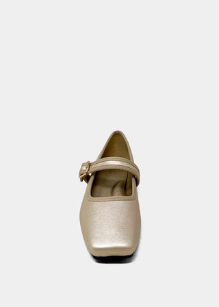 Kids Adeline Mini Leather Shoes - Gold