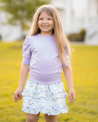 The Yellow Lamb Ivy Skirt - Mulberry Floral
