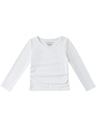 Swoon Kids White Ruched Top