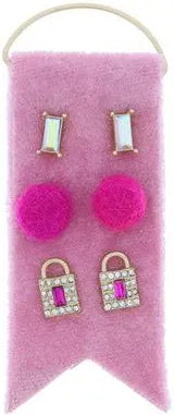 Jane Marie Valentine Earrings Trio Set