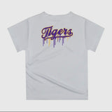 Tigers Baseball Dripping Helmet White Tee Shirt