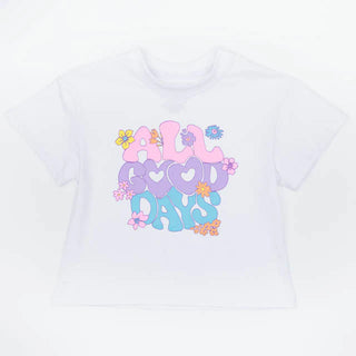 Azarhia Have a Good Day White Boxy Tee