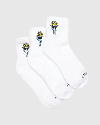 GOAT USA White OG 6Pk Ankle Socks