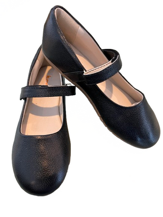 Kimey Bailarina Black Mary Janes with Velcro Strap