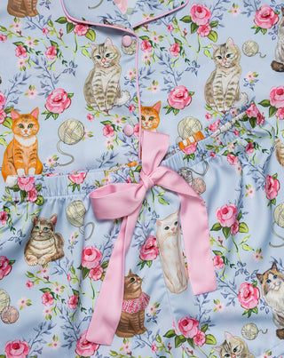 Sunshine Society House Cats 2Pc Silky Pajama Set