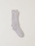 Barefoot Dreams CozyChic Heathered Socks- Stone-white