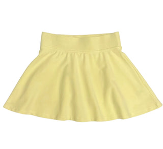 Tenly French Terry Flounce Skirt - Lemon Drop