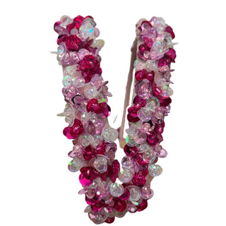 Bari Lynn 3D Sequin Headband- Pink