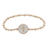 Versible Tap To Pray Survivor Series Majesty gold beaded bracelet