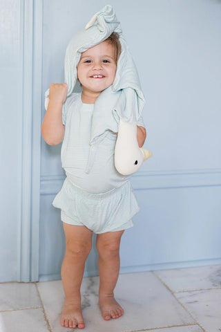 Pistachio Duck Lovey + Paci Clip