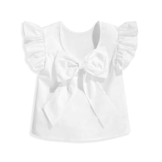 White Bow Back Blouse