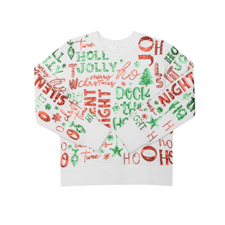 Belle Cher Kids' Christmas All Over Sequin Sweatshirt