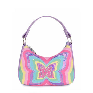 OMG! Accessories Rayed Butterfly Mini Crescent Bag